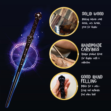 Handicraftviet Wooden Magic Wand, Witch Wands 15 Inch for Witchcraft Collectible Cosplay Magic Wand/Magical Gift for Children and Adults on Halloween, Christmas and Birthday Party (Heart Magic Wand)