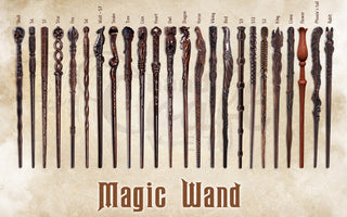 many different wooden wands