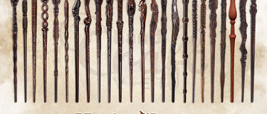 many different wooden wands