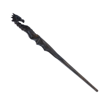 Dragon Magic Wand – 15" Hand-Carved Cassia Siamea Wood | Halloween Gift & Collector’s Item