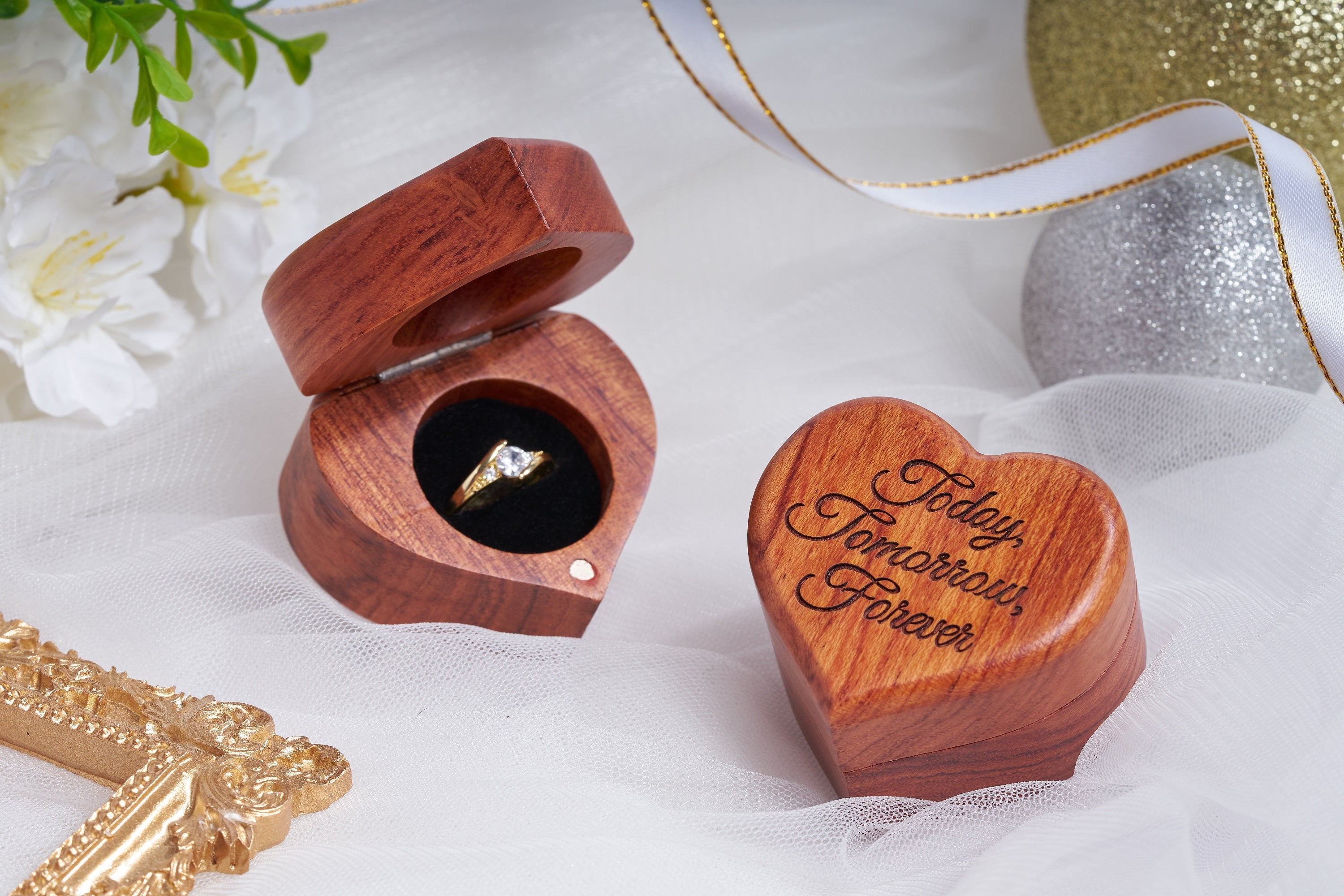 Rustic Ring Box Handicraftviet Wood Ring Box - Rustic Engagement Ring Box Handmade Woo ...