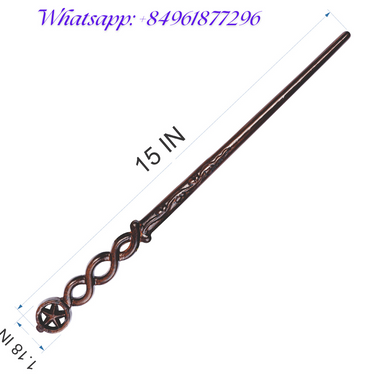 Handicraftviet - Hand-Carved Wood Star Wand, Witch Wand for Halloween, Christmas and Birthday Party (S5)