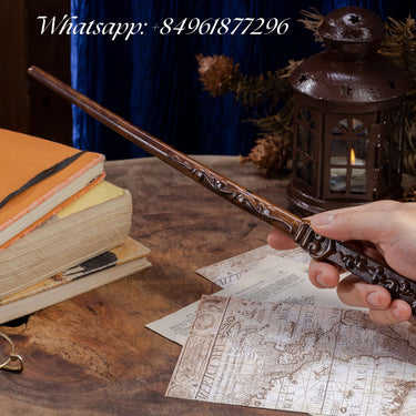 Handicraftviet - Wooden Heart Wand Handmade 15'', Magical Gift for Children and Adults on Halloween, Christmas and Birthday Party