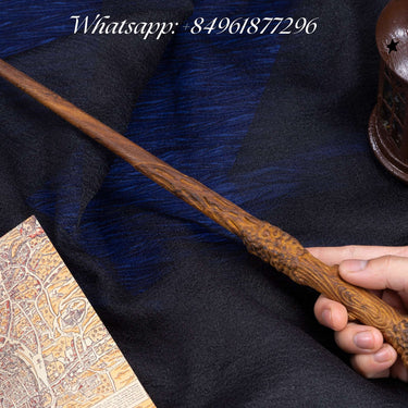 Handicraftviet - Harry Potter Wand, Wooden Witch Wand 15", Cosplay Wizarding World Collectables