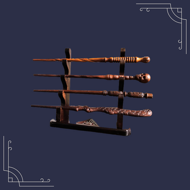 Handcrafted Wooden Magic Wands Stand - Wizard Wand Holder 3 Tiered: The Perfect Display Stand for Your Magic Wands